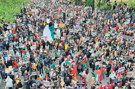 Solidarność z Palestyną na ulicach brytyjskich miast